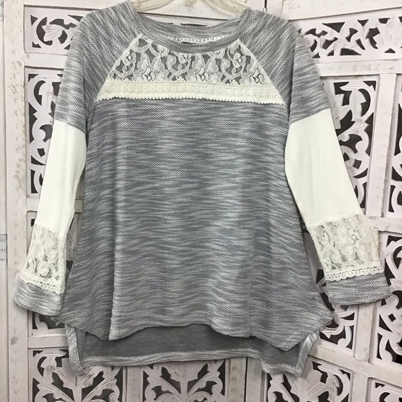 Annabelle Gray Long Sleeve Pullover Sweater Top Sm - Picture 7 of 7